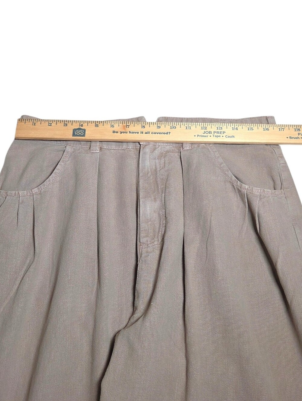 Free People Sweet Talk Chino Pants Phantom Grey/Tan Wide Leg Crop Size 12 NWT - Picture 6 of 13
